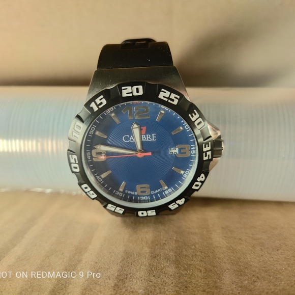 blue dial Calibre lancer men's watch - Picture 3 of 5